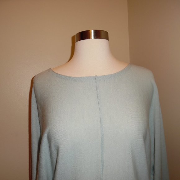 NWT‎ Club Monaco Wool Adelina Open Back Cocktail Blue Dolman sleeves Sweater Top - Picture 4 of 10